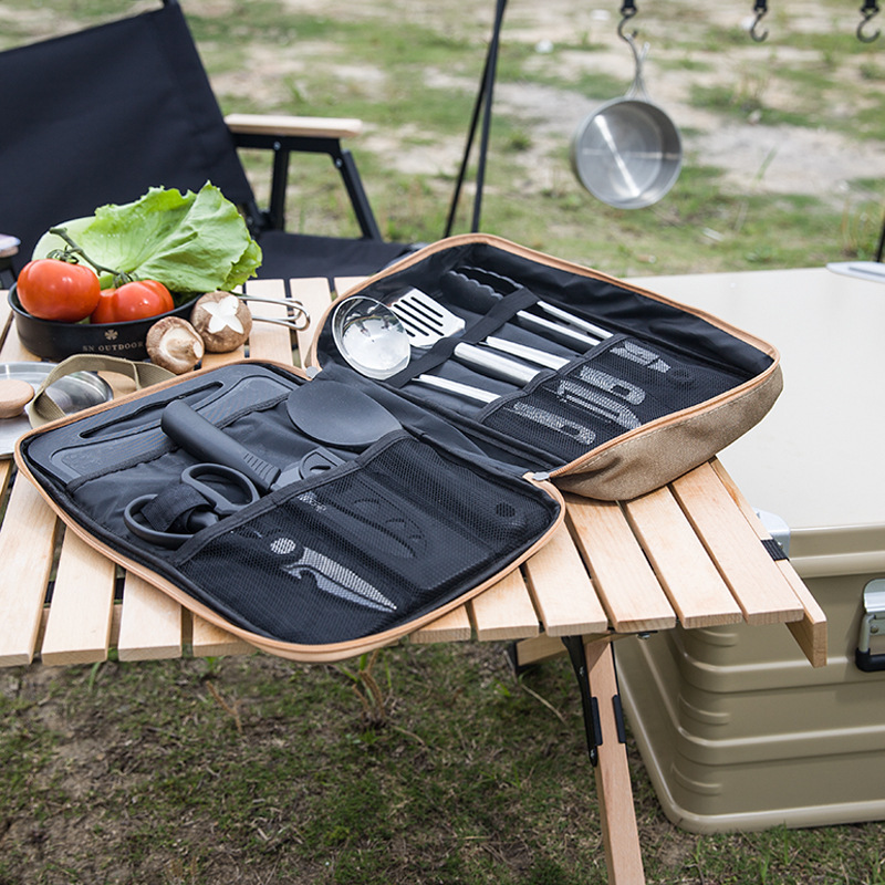 8 Buah Set Peralatan Masak Dap - Camping Cooking Organizer ulasan dan harga
