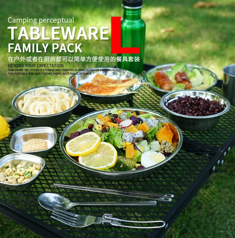 Set Perlengkapan Makan Portabe - Camping Cooking Dining Set ulasan dan harga